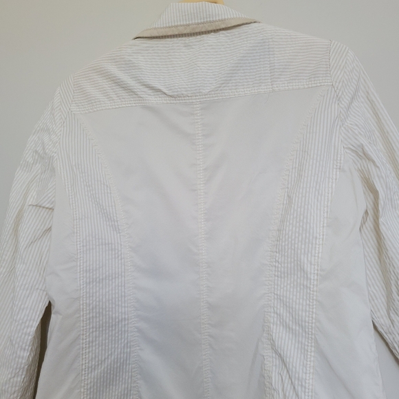 Crista White /Beige Spring Jacket NWOT Germany Size 14 Lined Zip Front - Picture 3 of 10